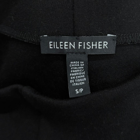 Eileen Fisher Mid Rise Pull-On Stretch Ponte Legging Pants Black 31" size S/P - Picture 3 of 6